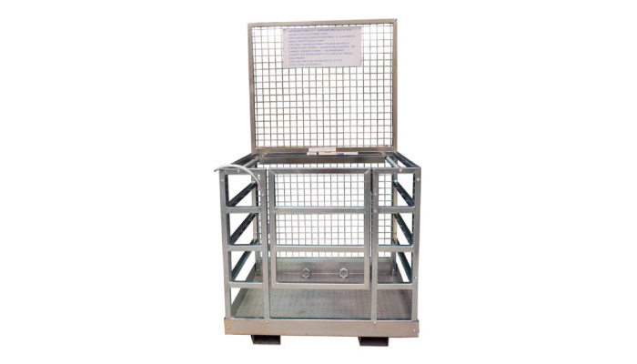 மெஷினல் மேன் லிப்ட் கேஜ் ஃபோர்க் பொருத்தப்பட்ட ஃபோர்க்லிஃப்ட் வேலை தளம்