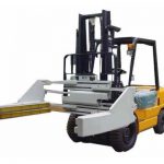 Rotating slide hydraulic concrete brick clamp for forklift