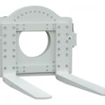 Class 2 Forklift attachment rotator fork clamp with 1220 mm length