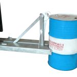 The type BGN-1 55 gallon stainless steel forklift drum handler