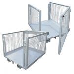 Machineal forklift goods order picker platform cages